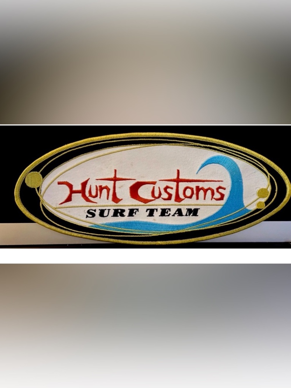 Hunt Customs Team Rider  "Surf Team"  Patch!! Rare & One of a Kind!